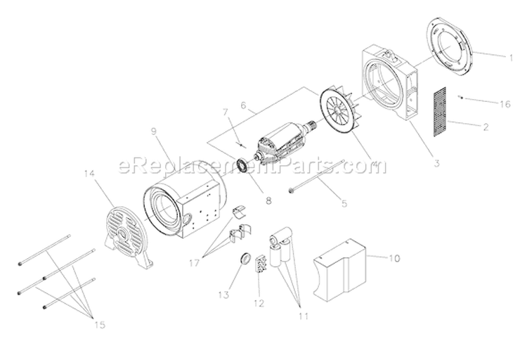 Page A Diagram and Parts List for 040210-1  Briggs and Stratton Generator